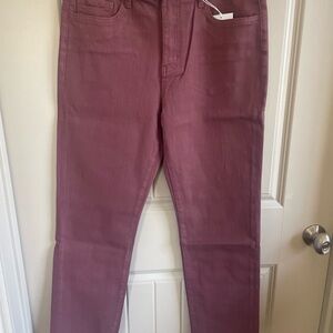 Chic Mauve Straight Leg Jeans